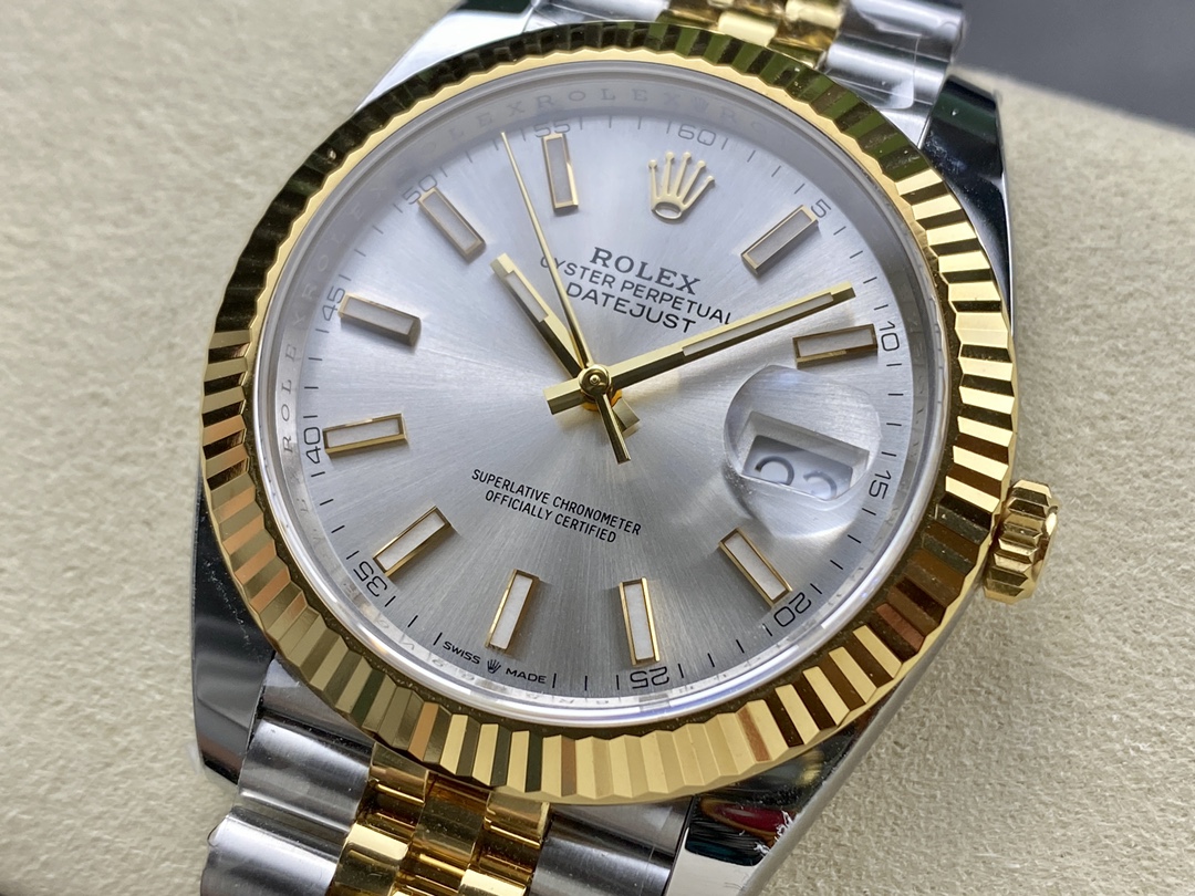 Rolex Datejust 41 Jubilee Bracelet Silver Dial M126333 0002 Men's Watch