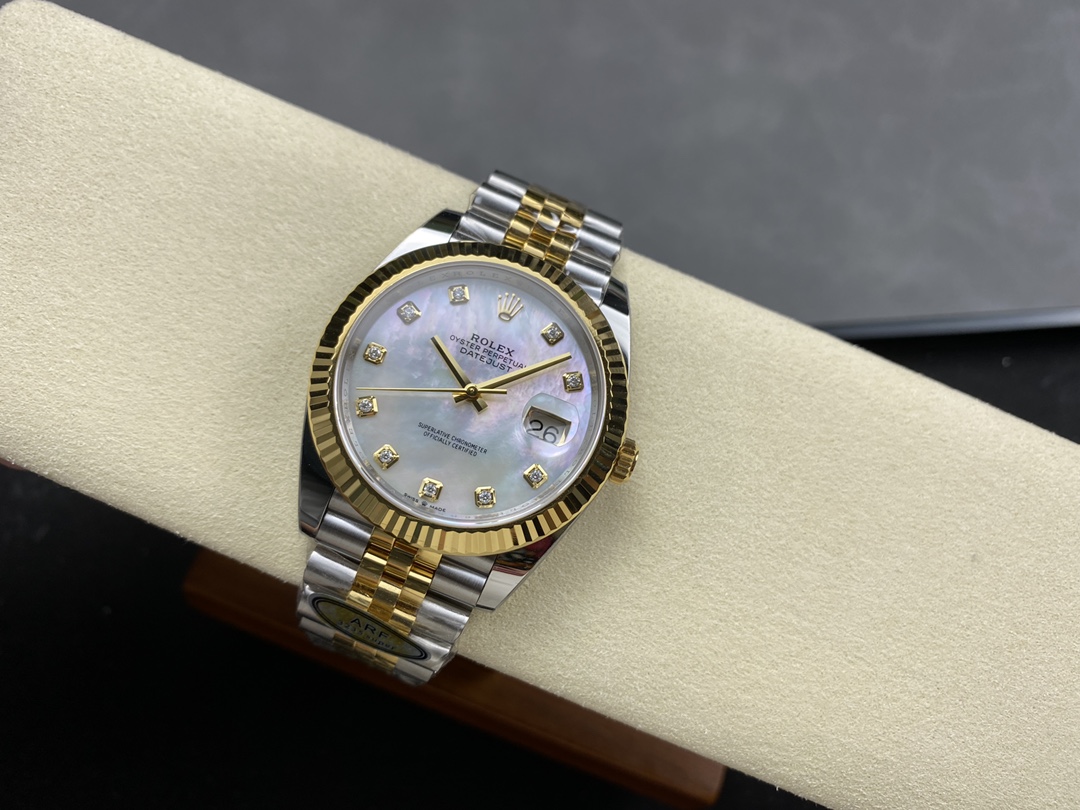 Rolex Datejust 126333 0018 41mm White Mother of Pearl Diamond Dial Men's Watch