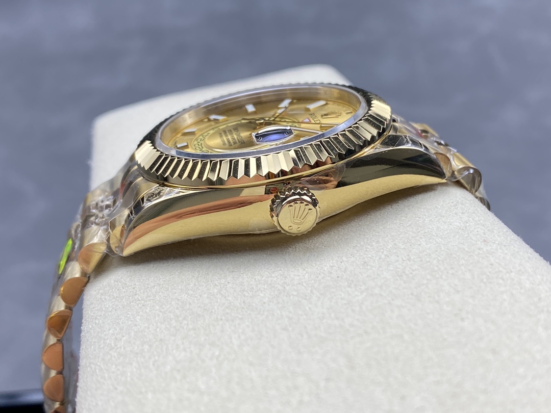 Rolex Sky-Dweller m336938-0004 Yellow Gold Champagne Dial 42mm Mens Replica Watch