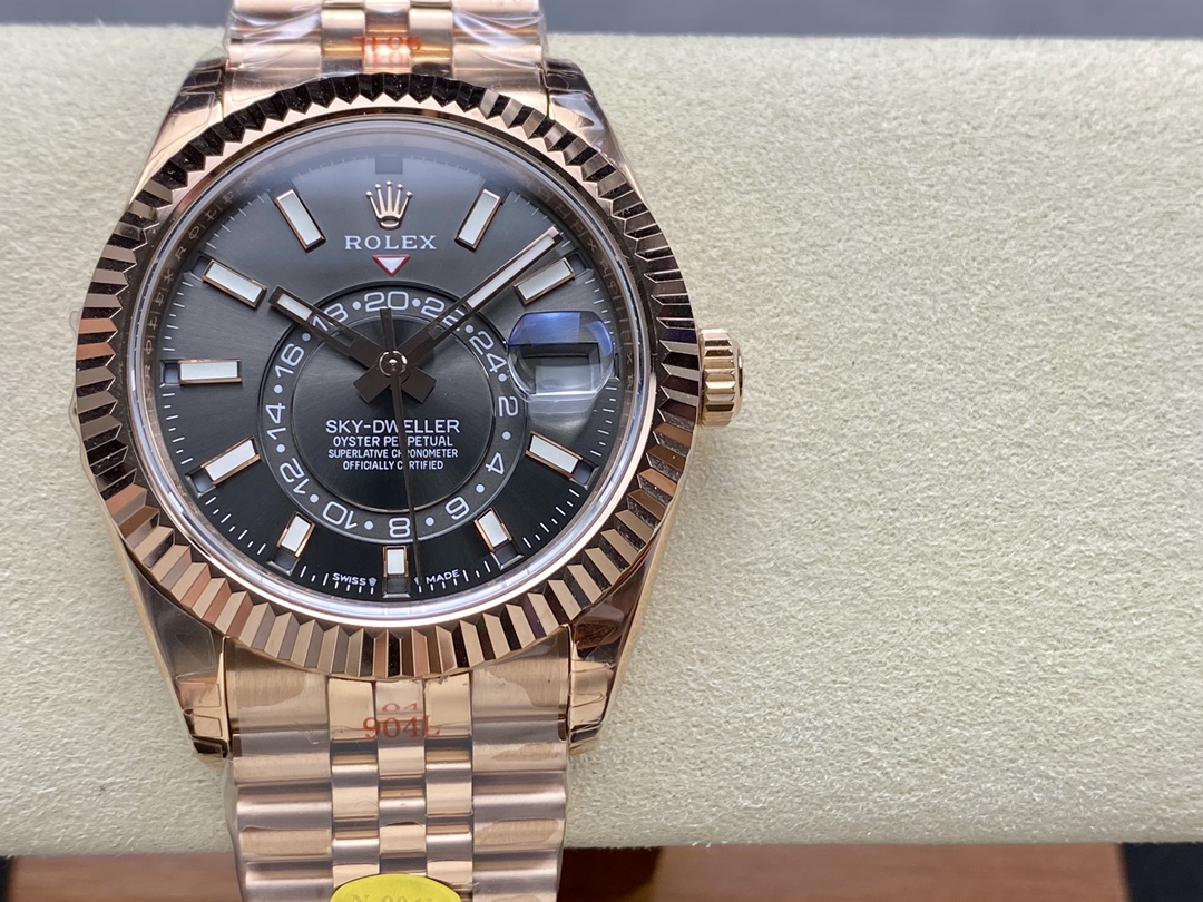 Rolex Sky Dweller 42mm Everose Gold and Slate Grey Dial M336935-0008