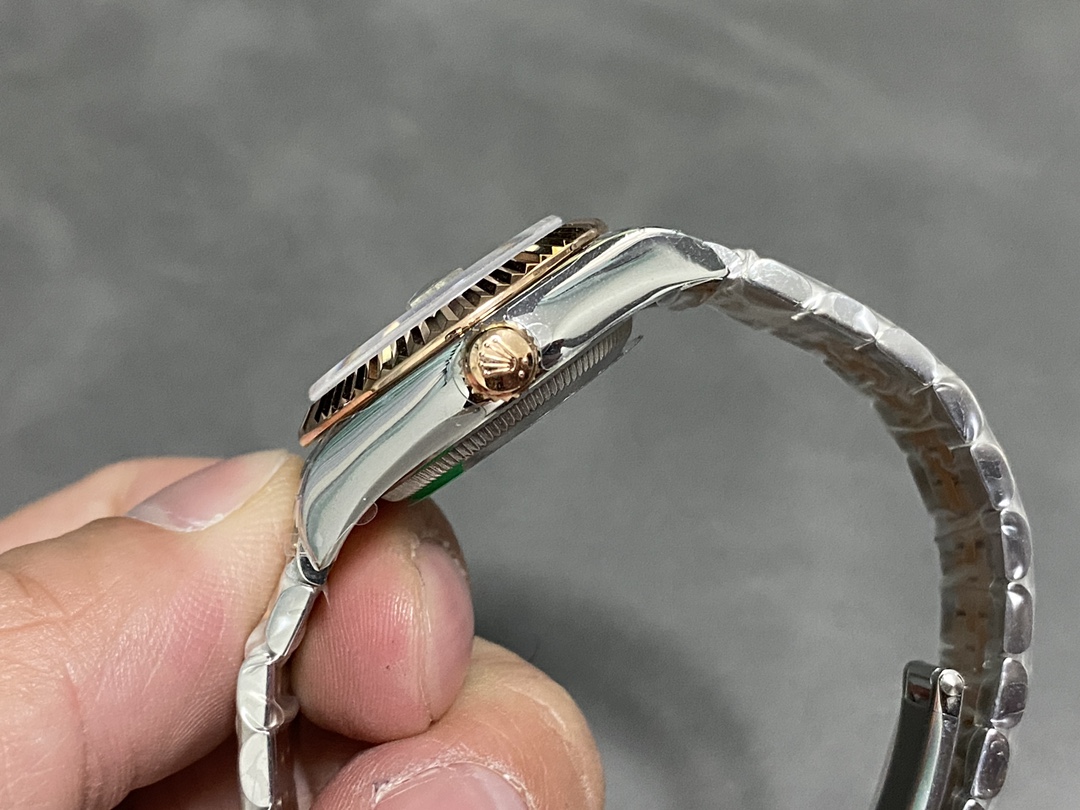 Rolex Datejust 28 Chocolate Index Steel & Rose Gold m279171 0017