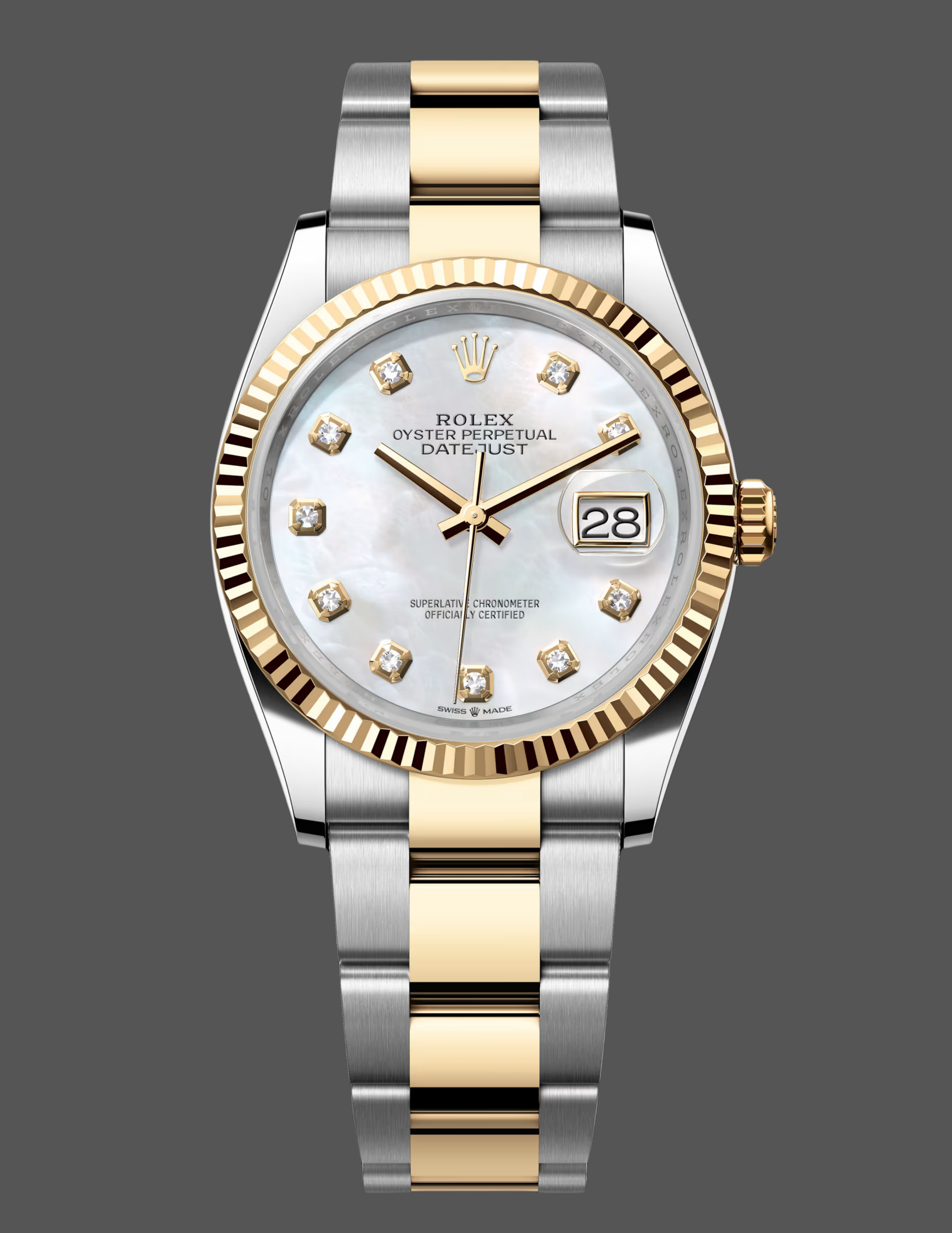 Rolex Datejust 126233 White MOP Diamond Dial 36MM Unisex Replica Watch