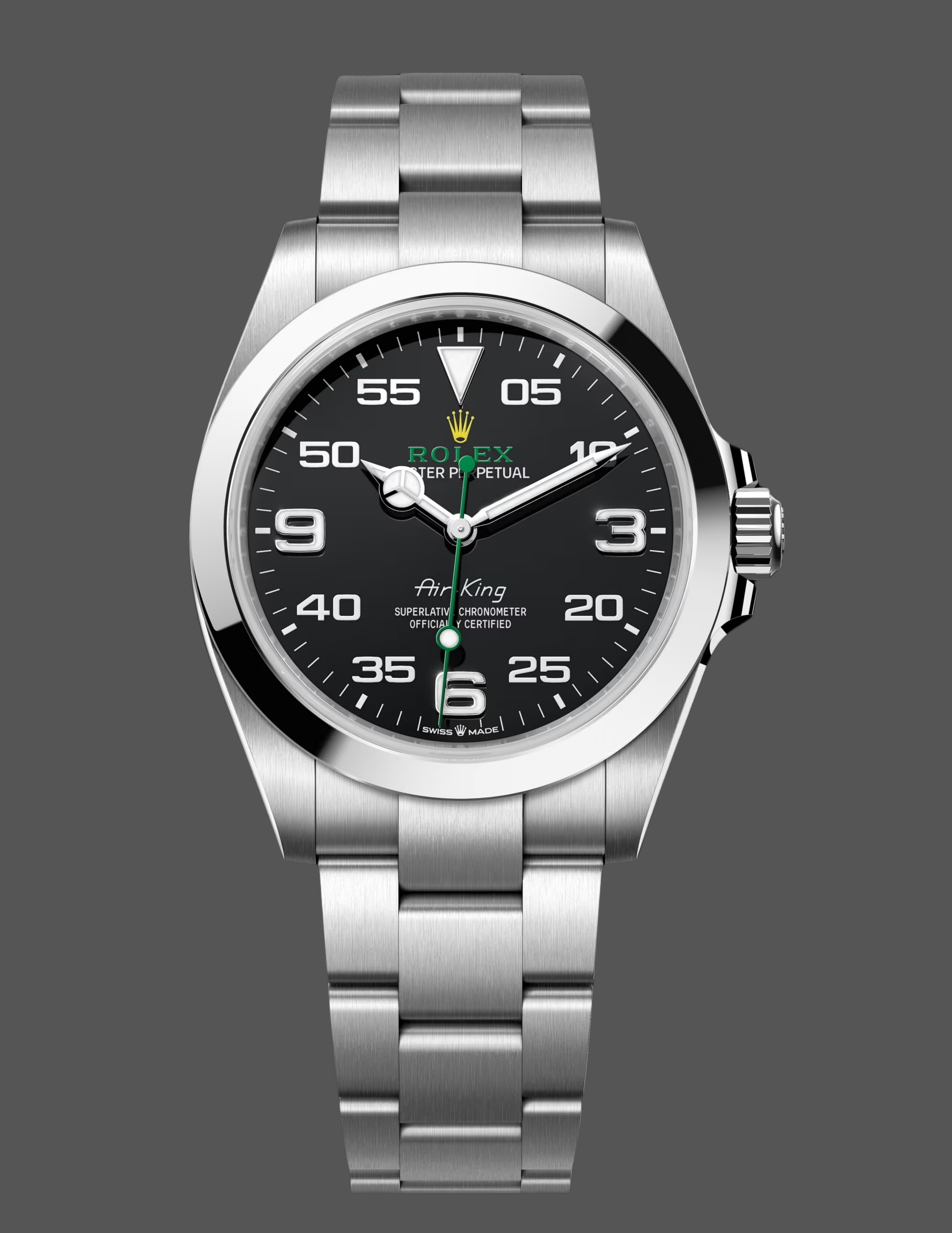 Rolex Air-King Stainless Steel Black Arabic Dial 116900 40mm Mens Replica Watch