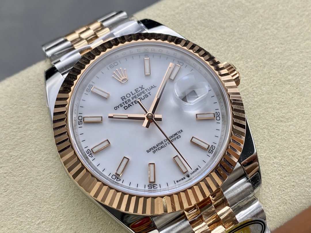 Rolex Datejust Steel & Everose Gold White Dial M126231 0017