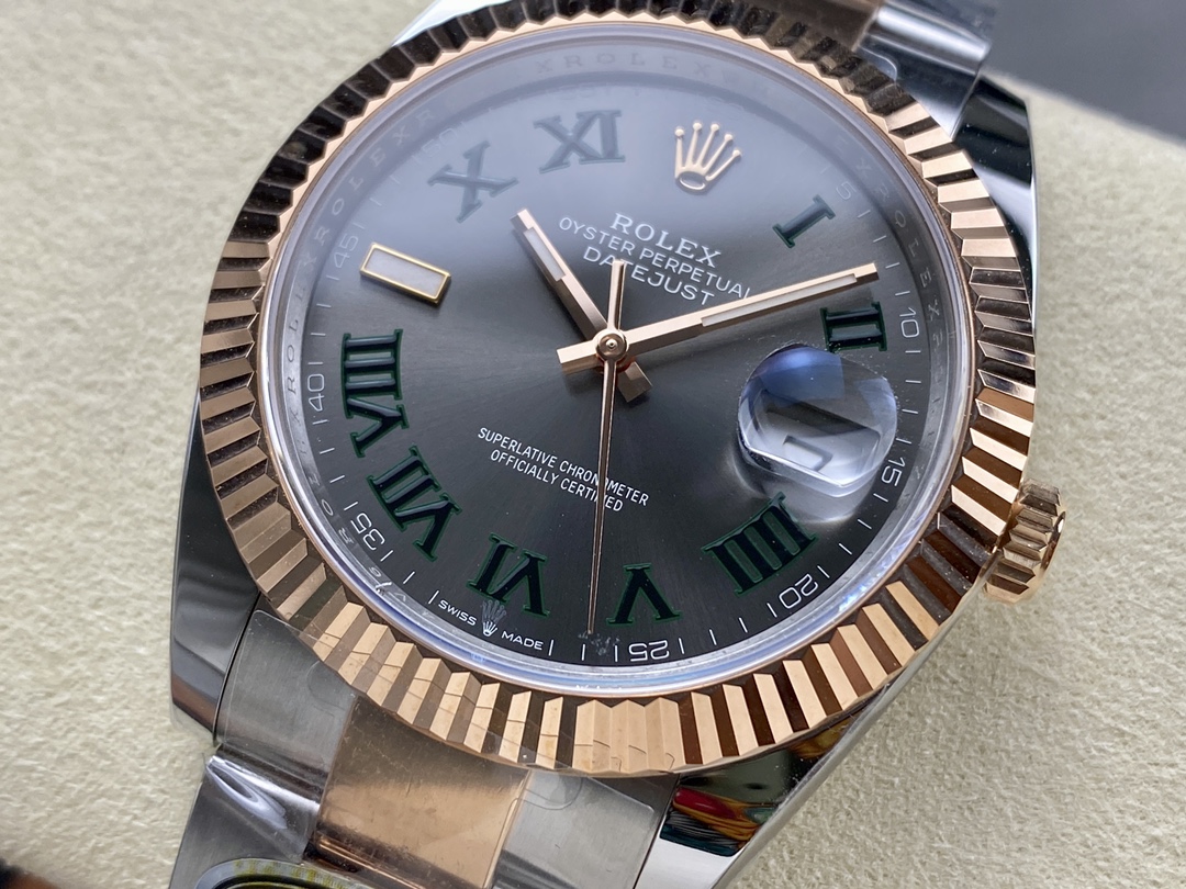 Rolex Datejust 41 Steel and Everose Gold Wimbledon Dial Oster Band m126331 0015