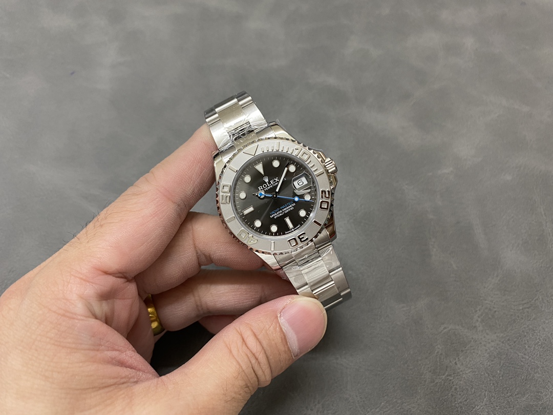 Rolex Yacht-Master 37 Automatic Slate Grey Dial Platinum Bezel Steel M268622 0002 Women's Watch