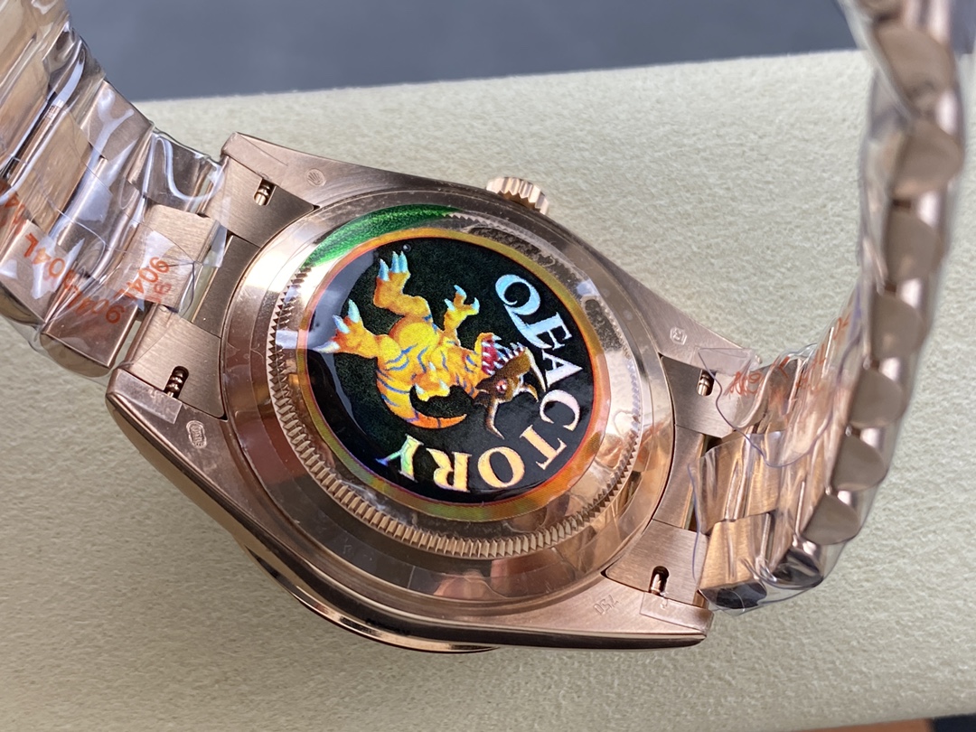 Rolex Day-Date 228345RBR Chocolate Brown Diamond Dial Diamond Bezel 40mm Mens Replica Watch