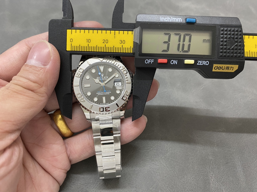 Rolex Yacht-Master 37 Automatic Slate Grey Dial Platinum Bezel Steel M268622 0002 Women's Watch