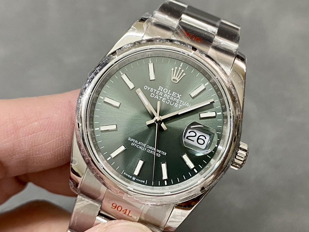 Rolex Datejust 126200 Green Index Dial Stainless steel 36MM Unisex Replica Watch