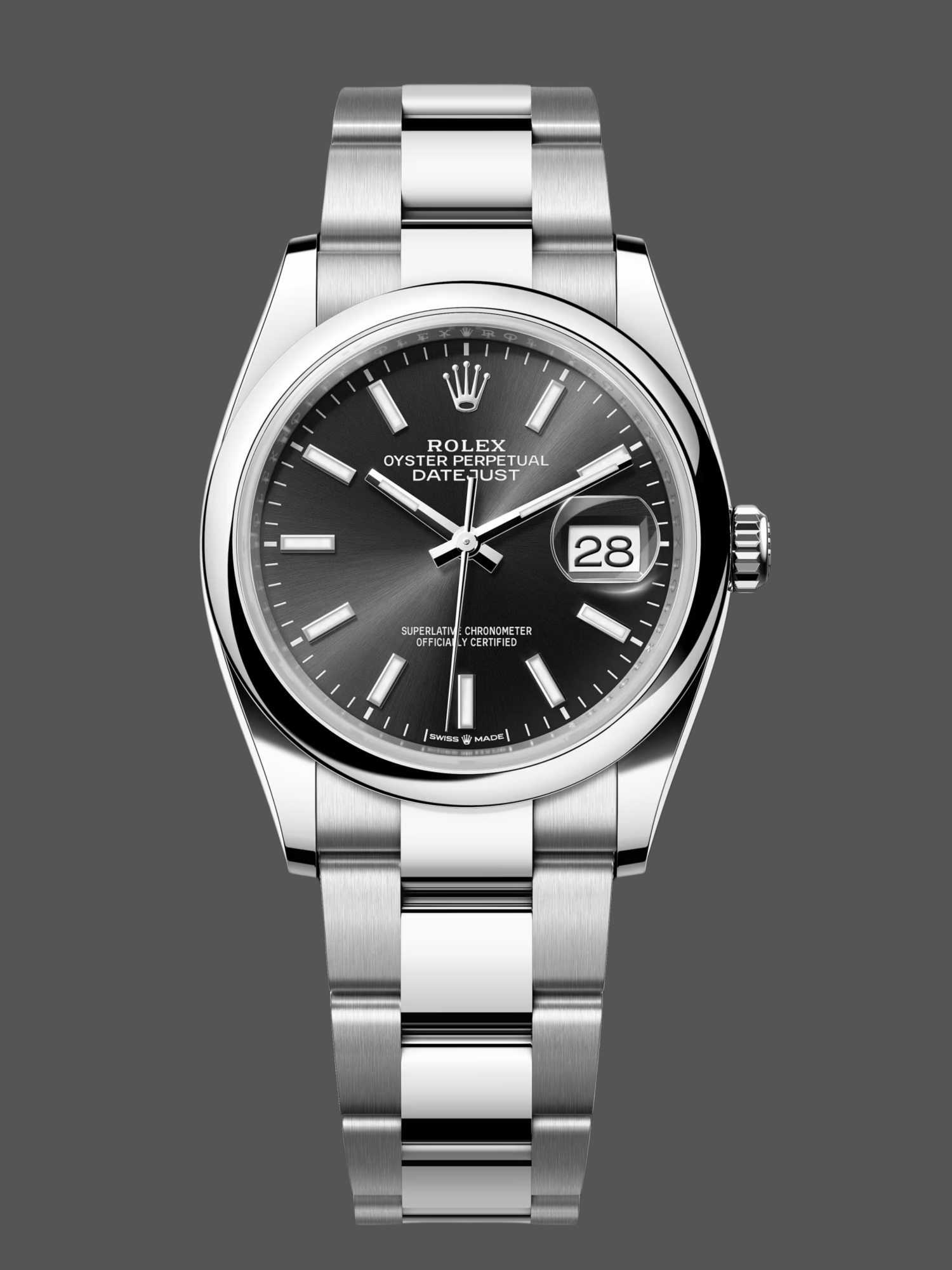 Rolex Datejust 126200 Stainless Steel Black Dial 36MM Unisex Replica Watch