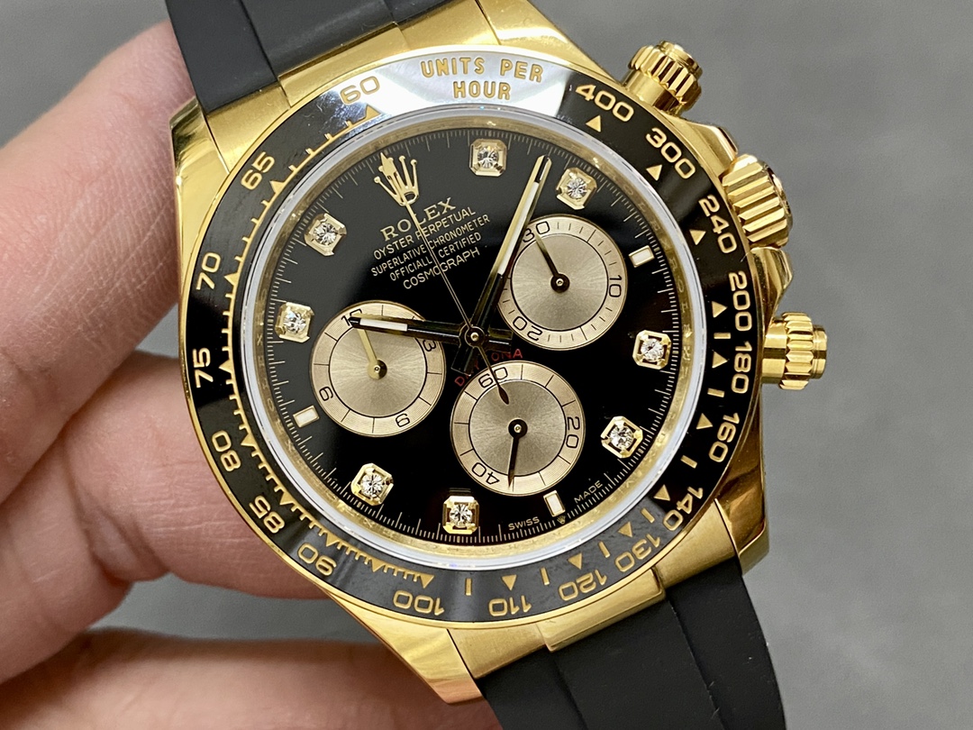 Rolex Cosmograph Daytona 40 Yellow Gold Balck Rubber m126518ln 0006