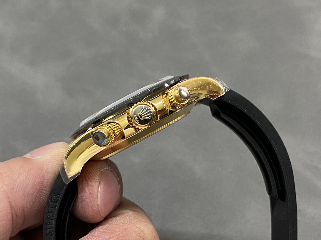 Rolex Daytona 116518LN Black Dial Rubber strap 40mm Mens Replica Watch