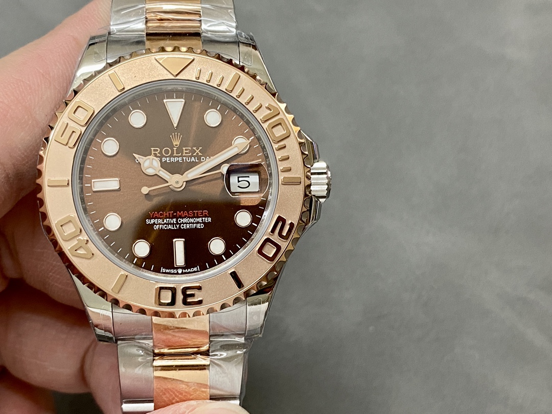 Rolex Yacht-Master 268621 Everose Bezel Chocolate Dial 37mm Unisex Replica Watch