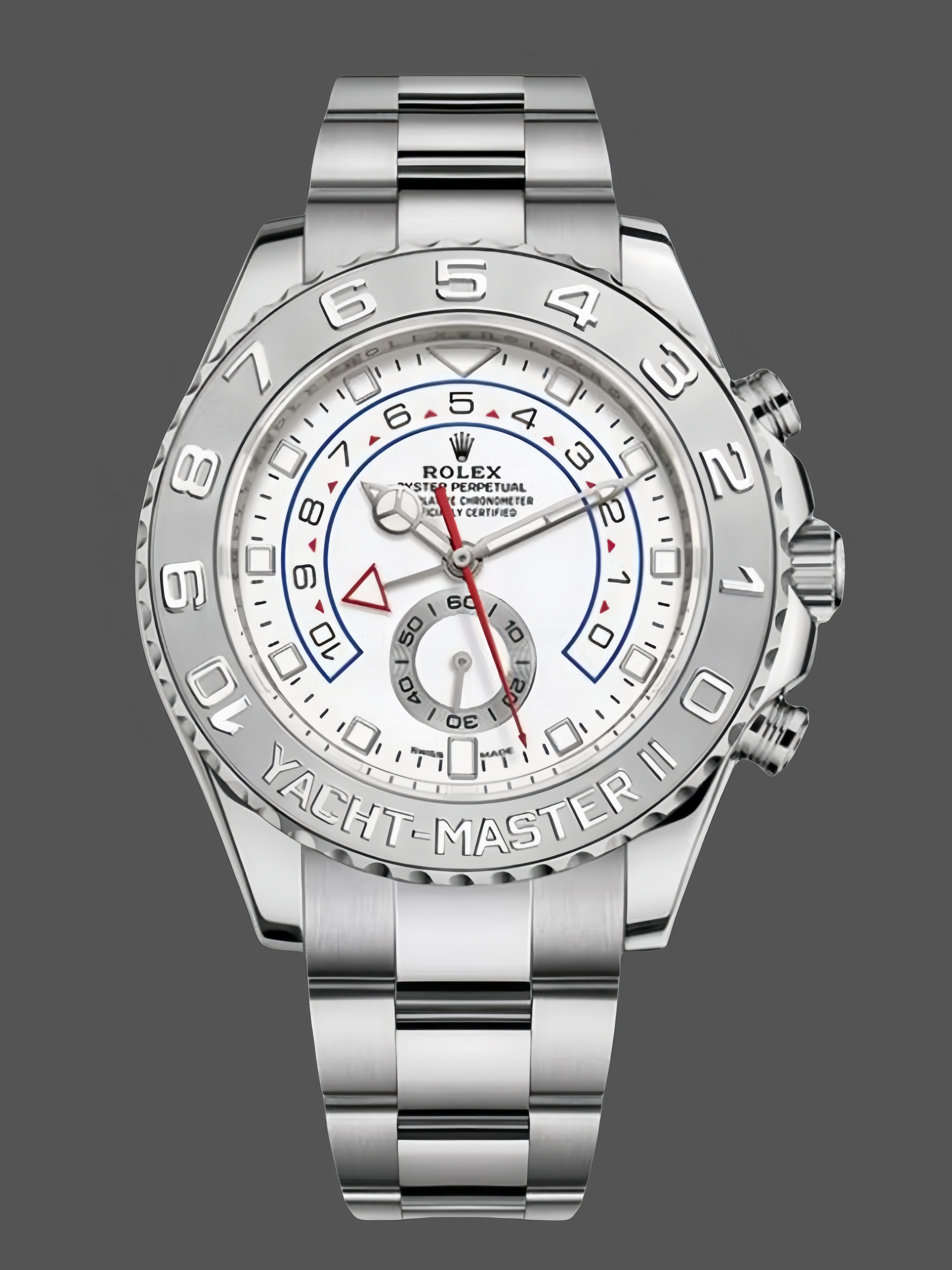 Rolex Yacht Master II 116689 White Dial Platinum 44mm Mens Replica Watch