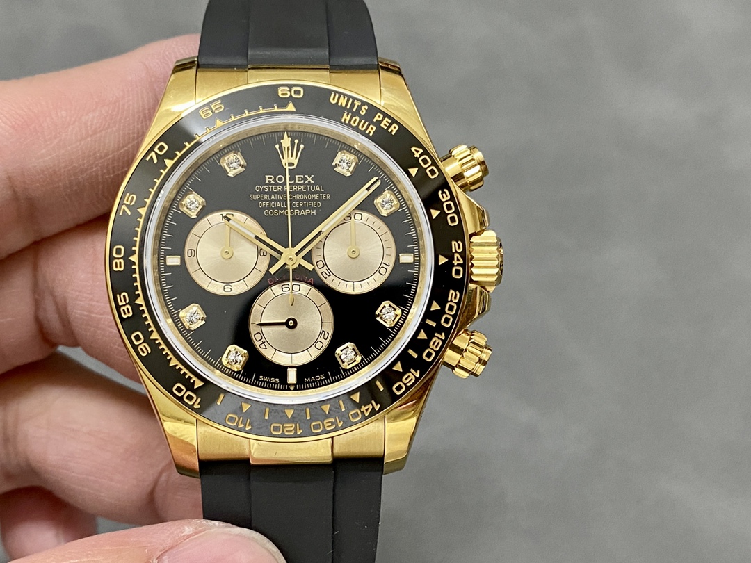 Rolex Cosmograph Daytona 40 Yellow Gold Balck Rubber m126518ln 0006