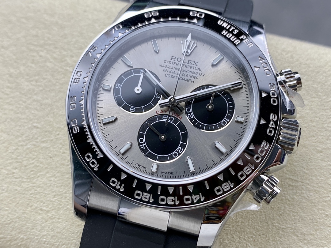 Rolex Daytona 116519 White Gold Grey Dial 40mm Mens Replica Watch