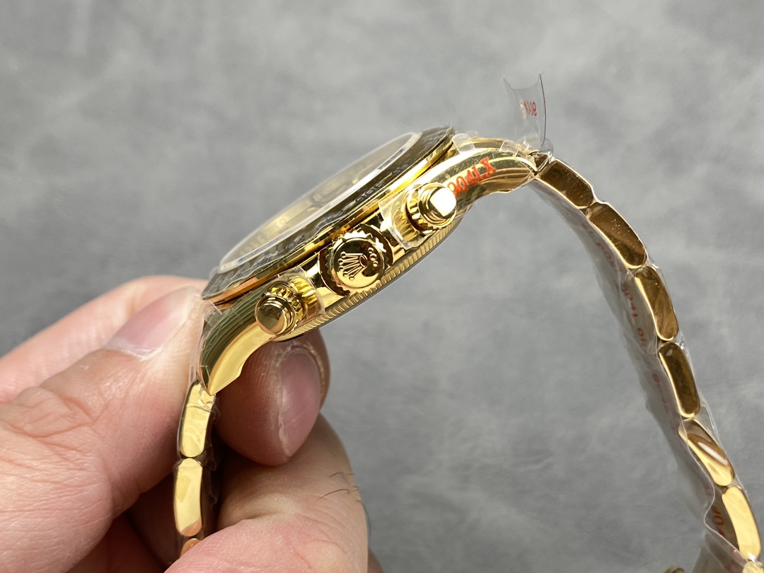 Rolex Daytona 116508 Yellow Gold Champagne Index Dial 40MM Mens Replica Watch