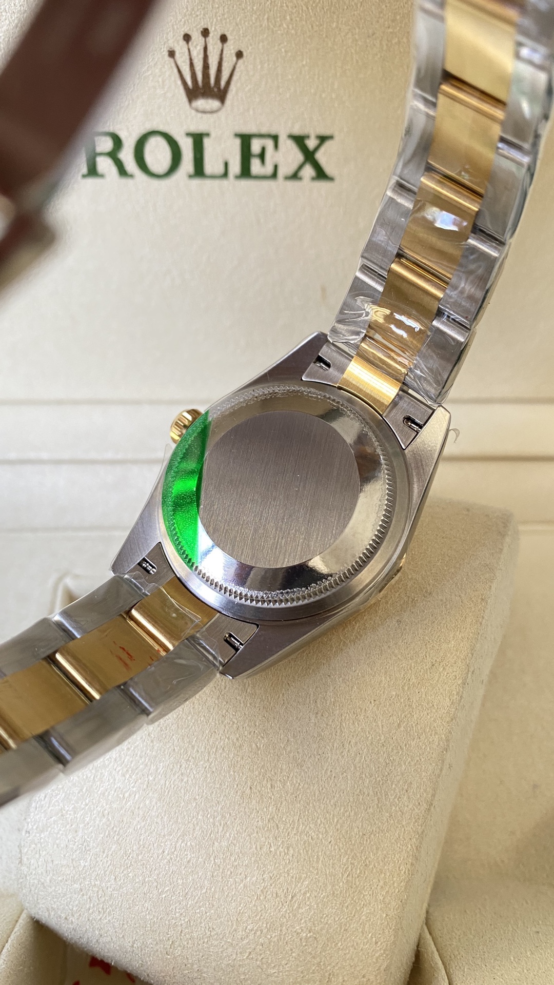 Rolex Datejust 31 Yellow Gold Olive Green Floral Motif Diamond Dial m278273 0031