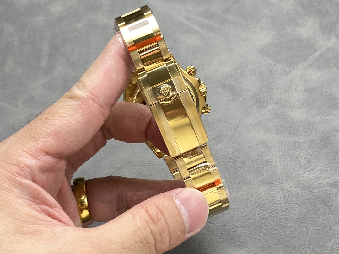 Rolex Daytona 116508 Yellow Gold Champagne Index Dial 40MM Mens Replica Watch