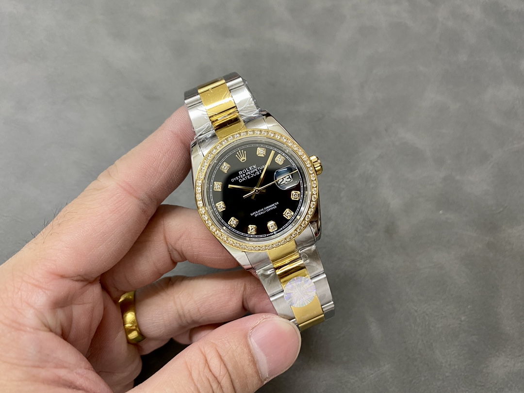 Rolex Datejust 36 Yellow Gold Black Dial m126283rbr 0008