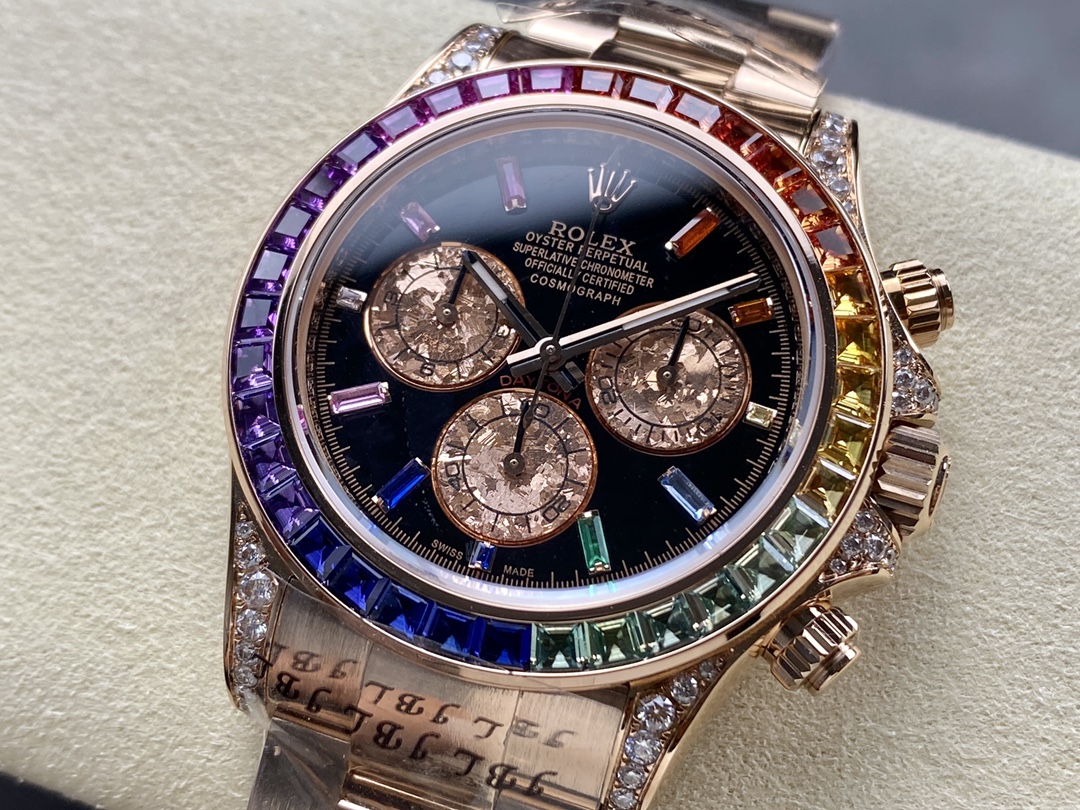 Rolex Cosmograph Daytona 40mm Black Sapphire Rainbow Dial 116595RBOW