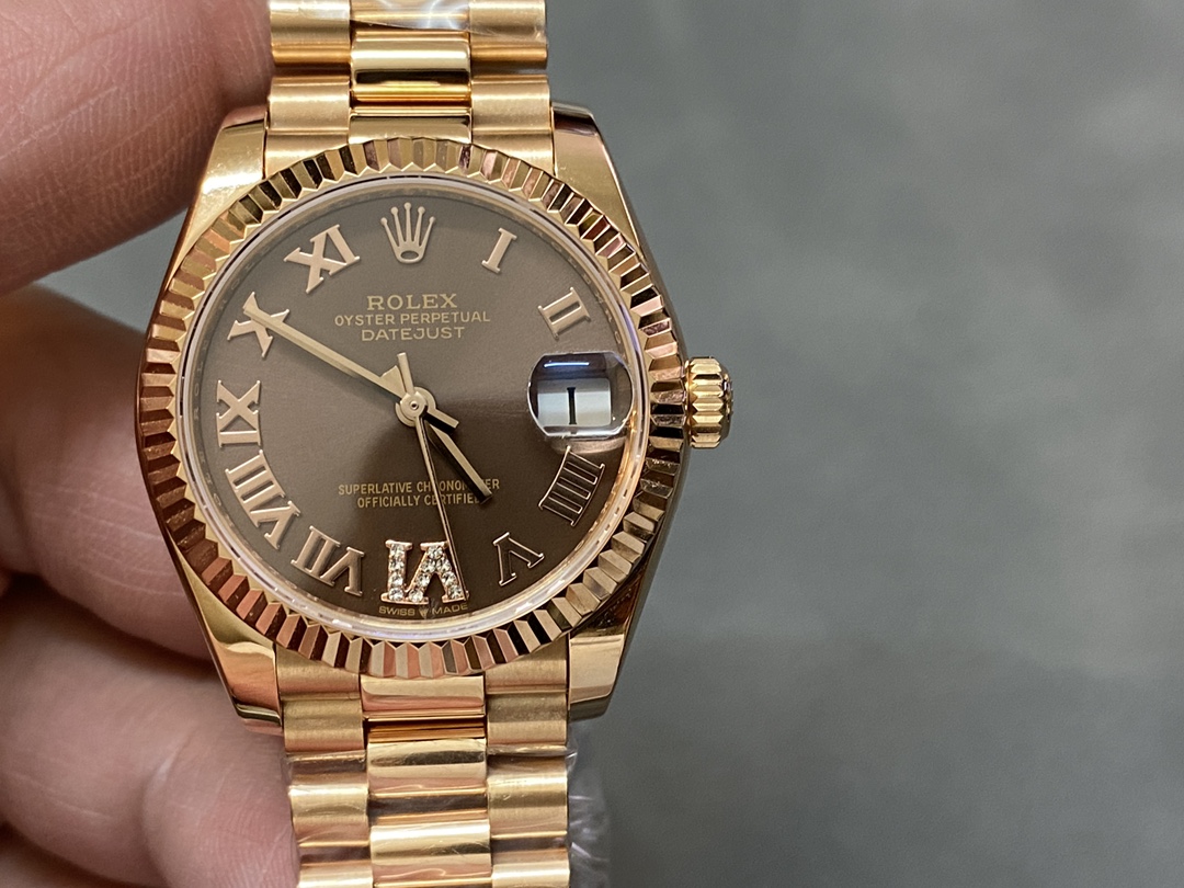 Rolex Datejust 31 Everose Gold Chocolate Dial m278275 0025
