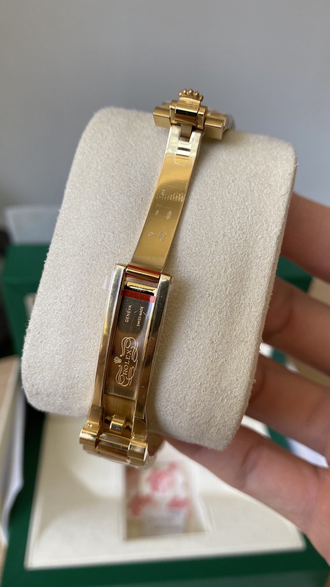 Rolex Datejust 31 Yellow Gold Olive Green Floral Motif Diamond Bezel M278288RBR 0038