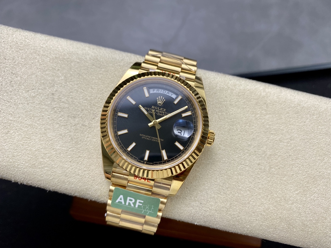 Rolex Day Date 40mm Yellow Gold President Black Dial m228238 0067