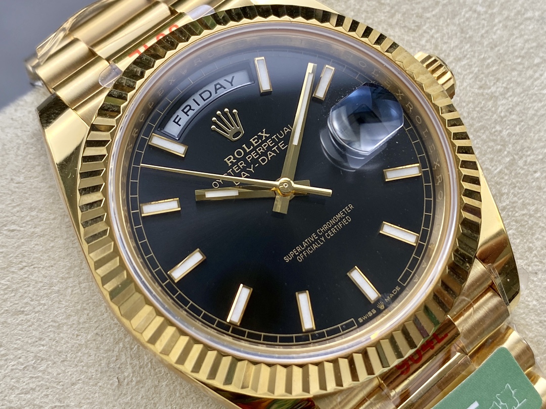 Rolex Day Date 40mm Yellow Gold President Black Dial m228238 0067
