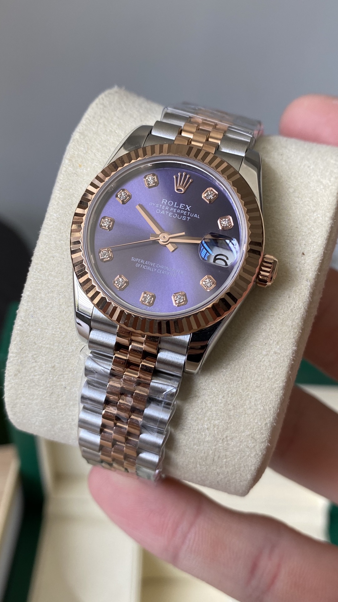 Rolex Datejust 28 Oystersteel and Rose Gold m279171 0015 Lady Watch