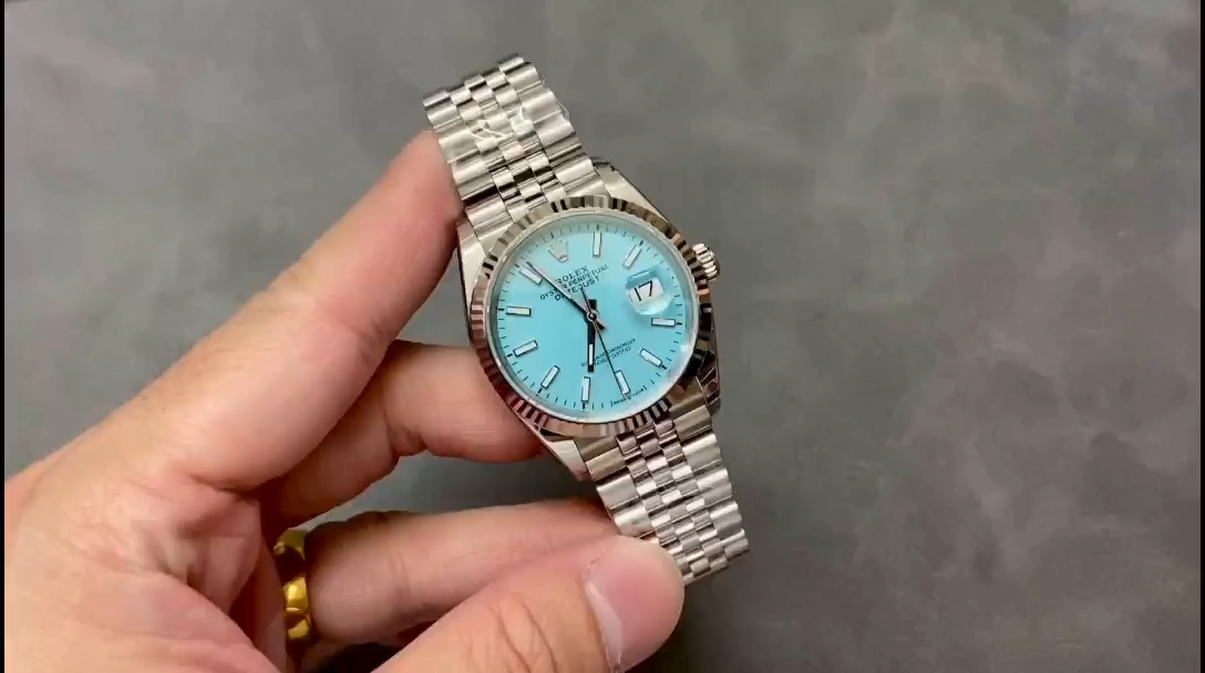 Rolex Datejust 126234 Blue Index Dial Fluted Bezel 36MM Unisex Replica Watch