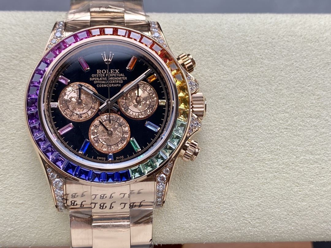 Rolex Cosmograph Daytona 40mm Black Sapphire Rainbow Dial 116595RBOW