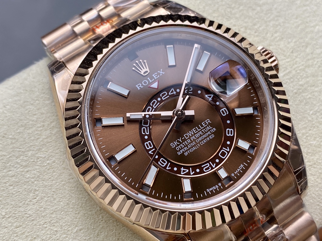 Rolex Sky Dweller 42 Everose Gold Chocolate Dial m336935 0006