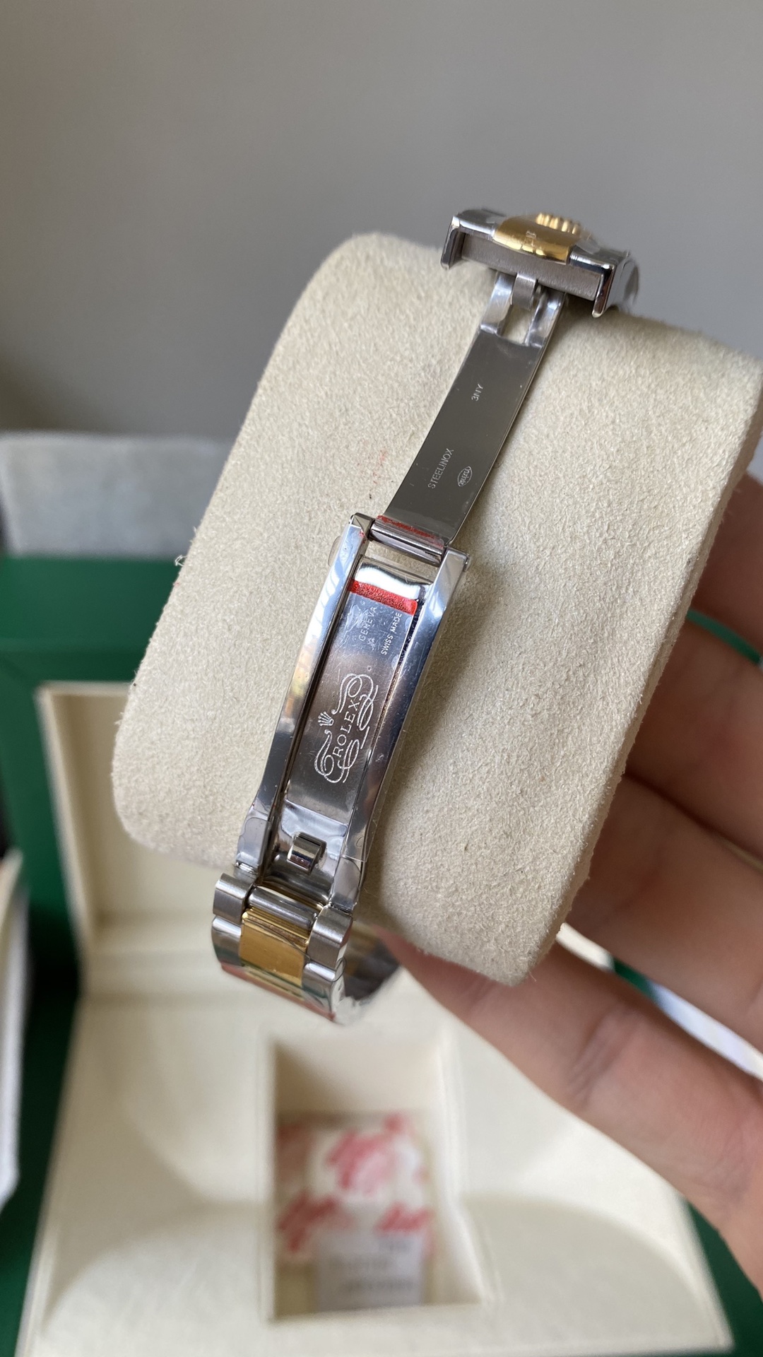 Rolex Datejust 31 Yellow Gold Olive Green Floral Motif Diamond Dial m278273 0031