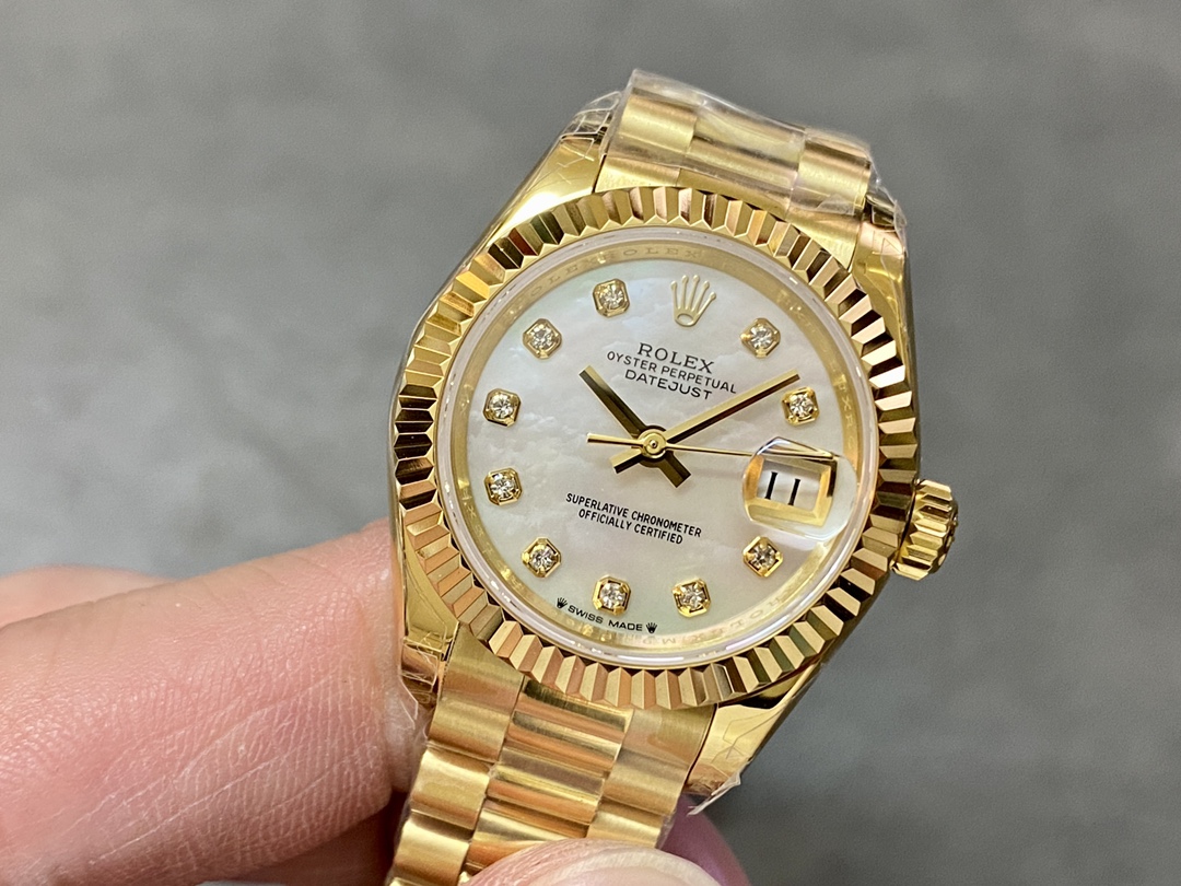 Rolex Datejust m279178 0025 Mother Of Pearl Dial Fluted Bezel 28mm Lady Replica Watch