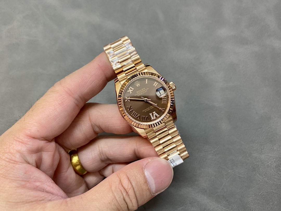 Rolex Datejust 31 Everose Gold Chocolate Dial m278275 0025