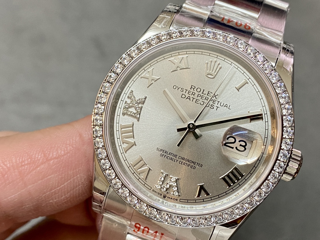 Rolex Datejust 36mm Stainless Steel m126284rbr 0022 Silver Roman VI IX Oyster