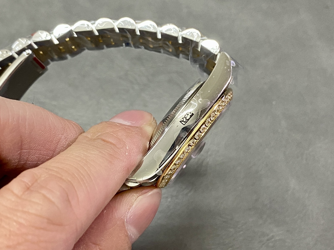 Rolex Datejust 36 Yellow Gold & Diamonds Slate Wimbledon Roman Dial m126283rbr 0021