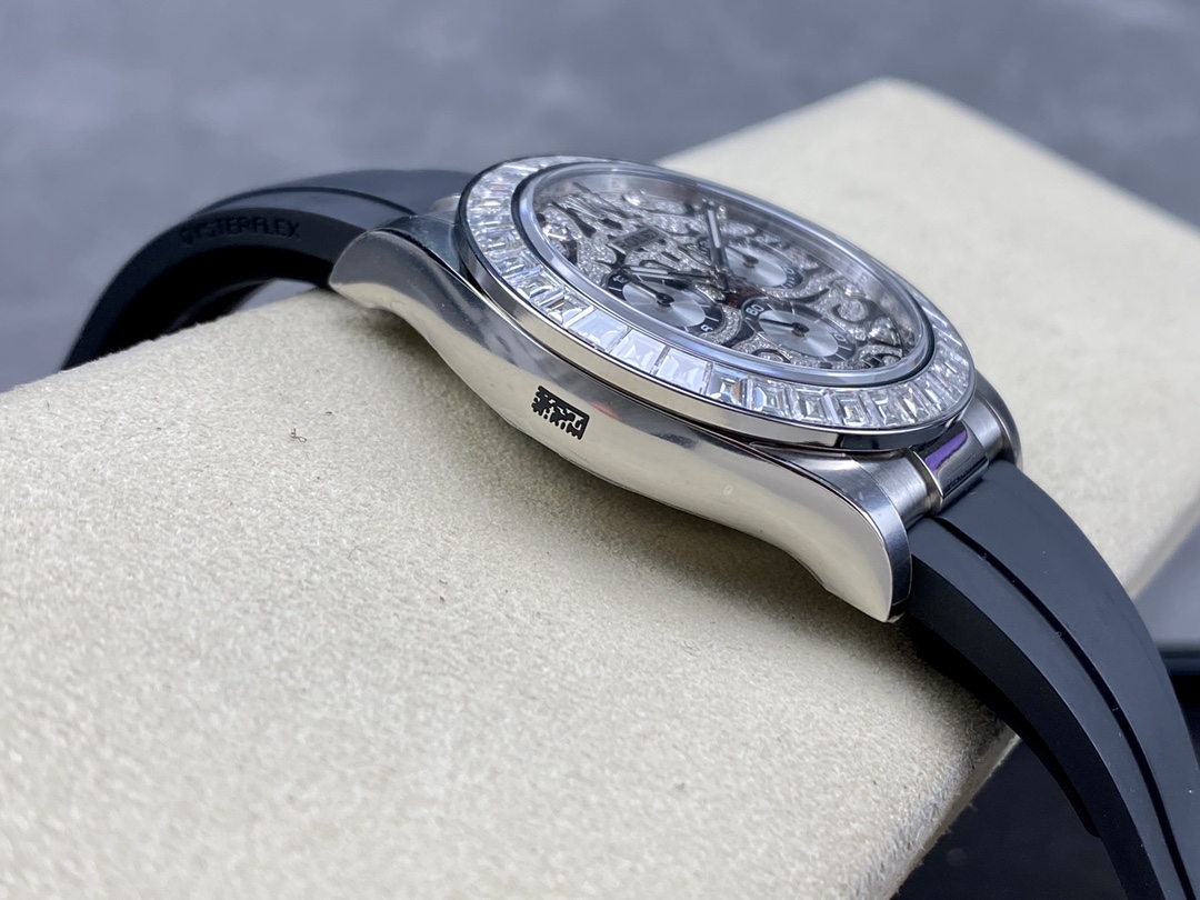 Rolex Daytona 40mm Eye of the Tiger White Gold Diamond Dial Oysterflex 116589TBR