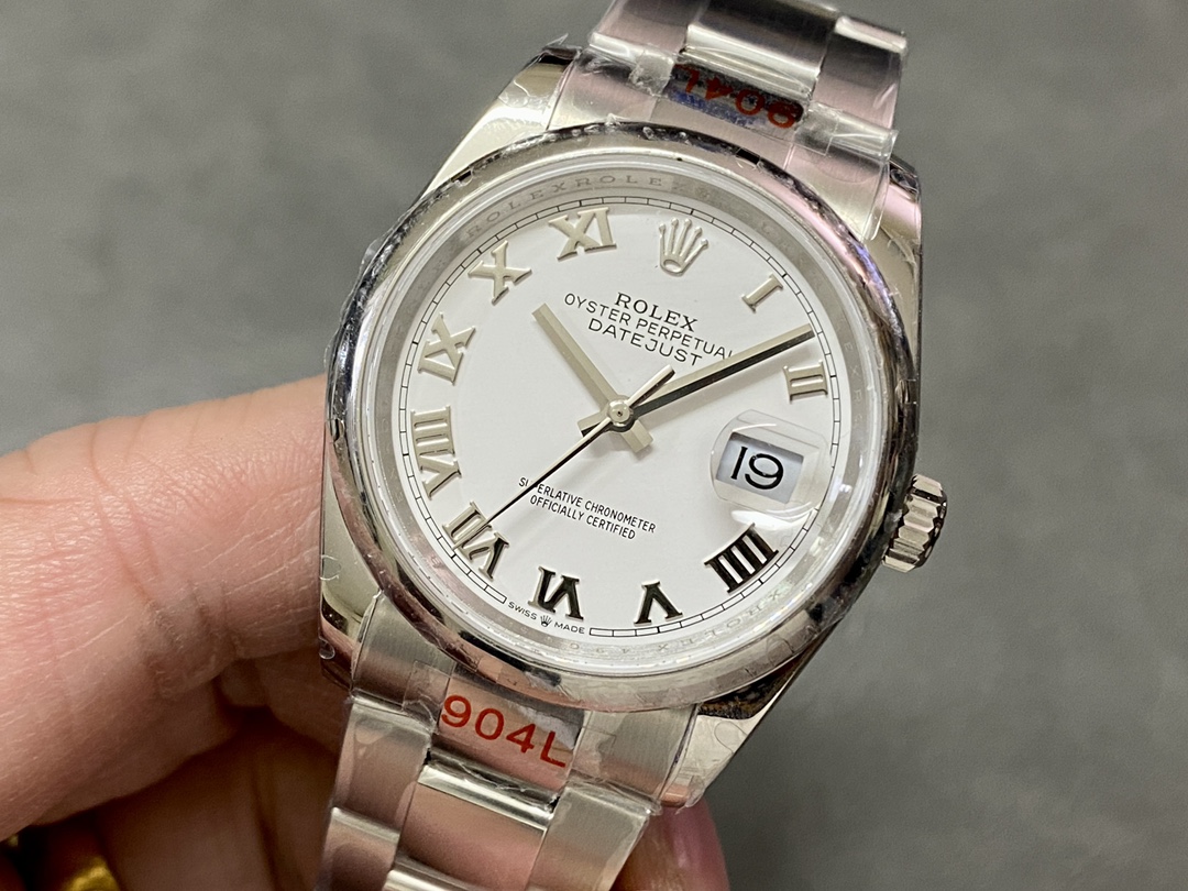 Rolex Datejust m126200 0008 White Roman Dial Stainless Steel 36MM Unisex Replica Watch
