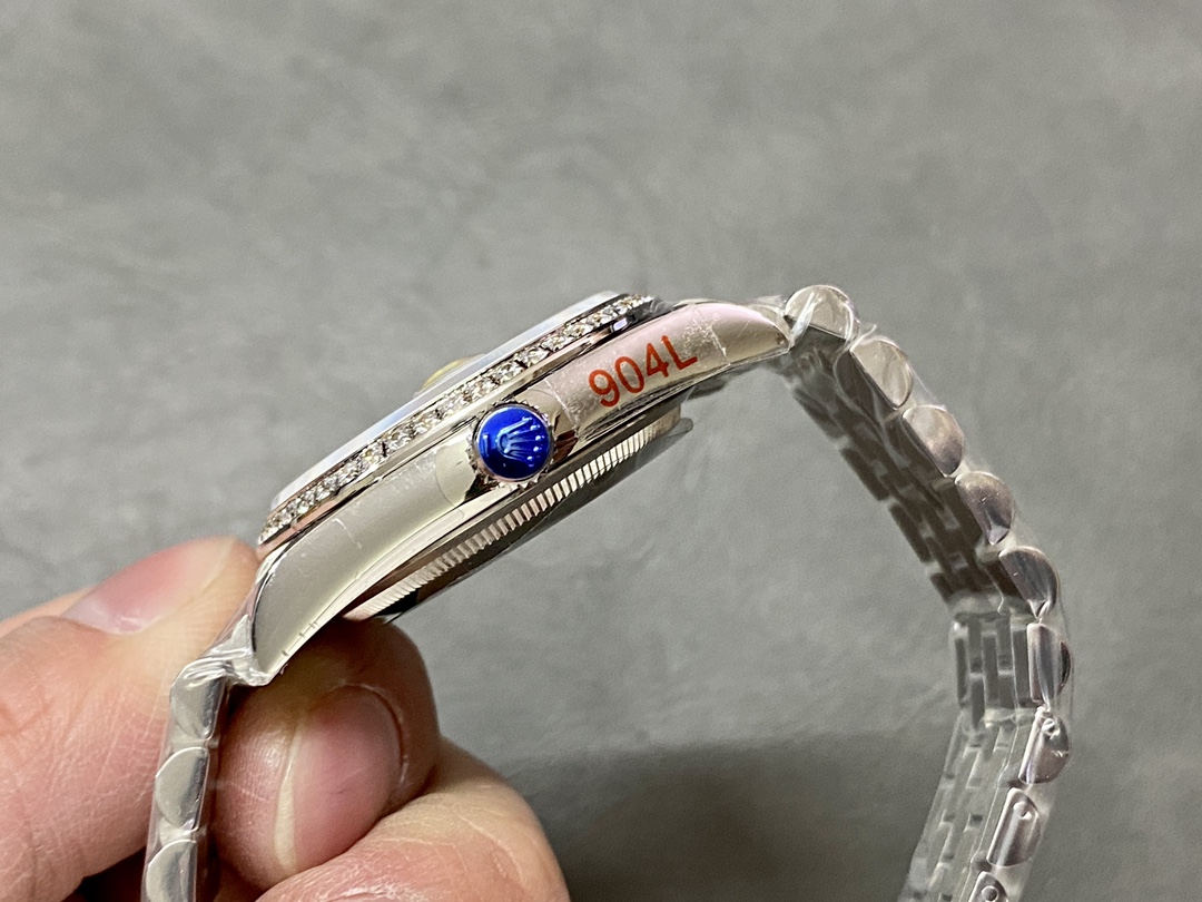 Rolex Datejust 36 White Gold & Diamonds Silver Dial M126284RBR 0005 Women's Watch