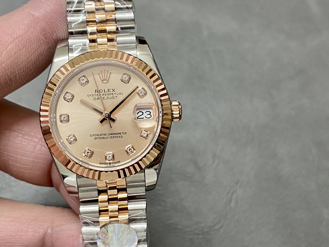 Rolex Datejust 31 Rose Diamond Dial M278271 0024 Women's Watch