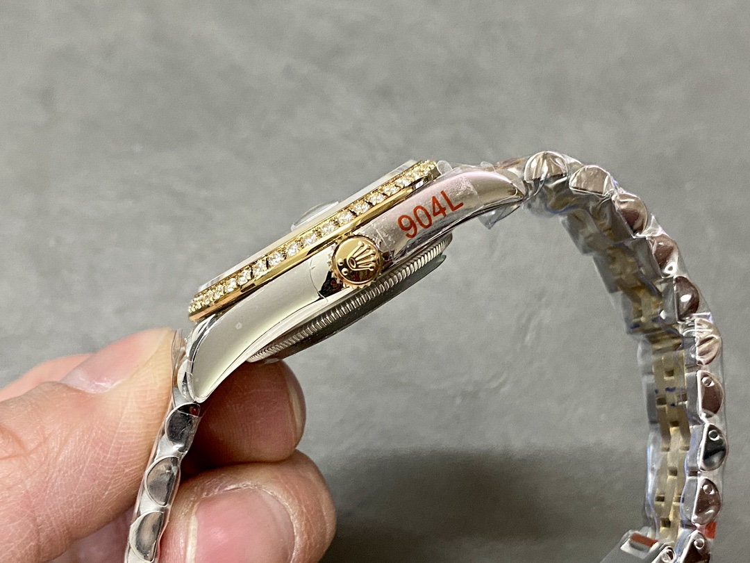 Rolex Datejust 36 Yellow Gold & Diamonds White Roman Dial M126283RBR 0015 Women's Watch