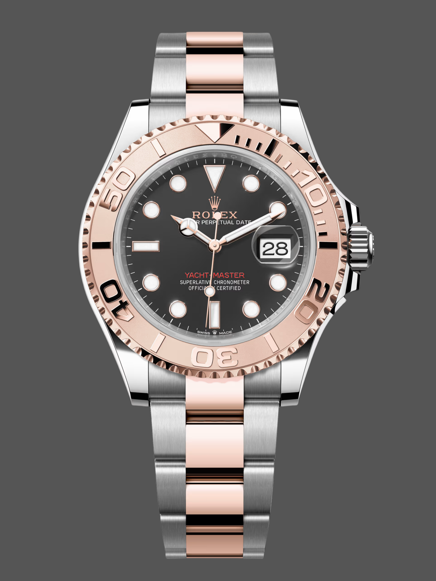 Rolex Yacht-Master 126621 EverRose Gold Black Dial 40MM Mens Replica Watch