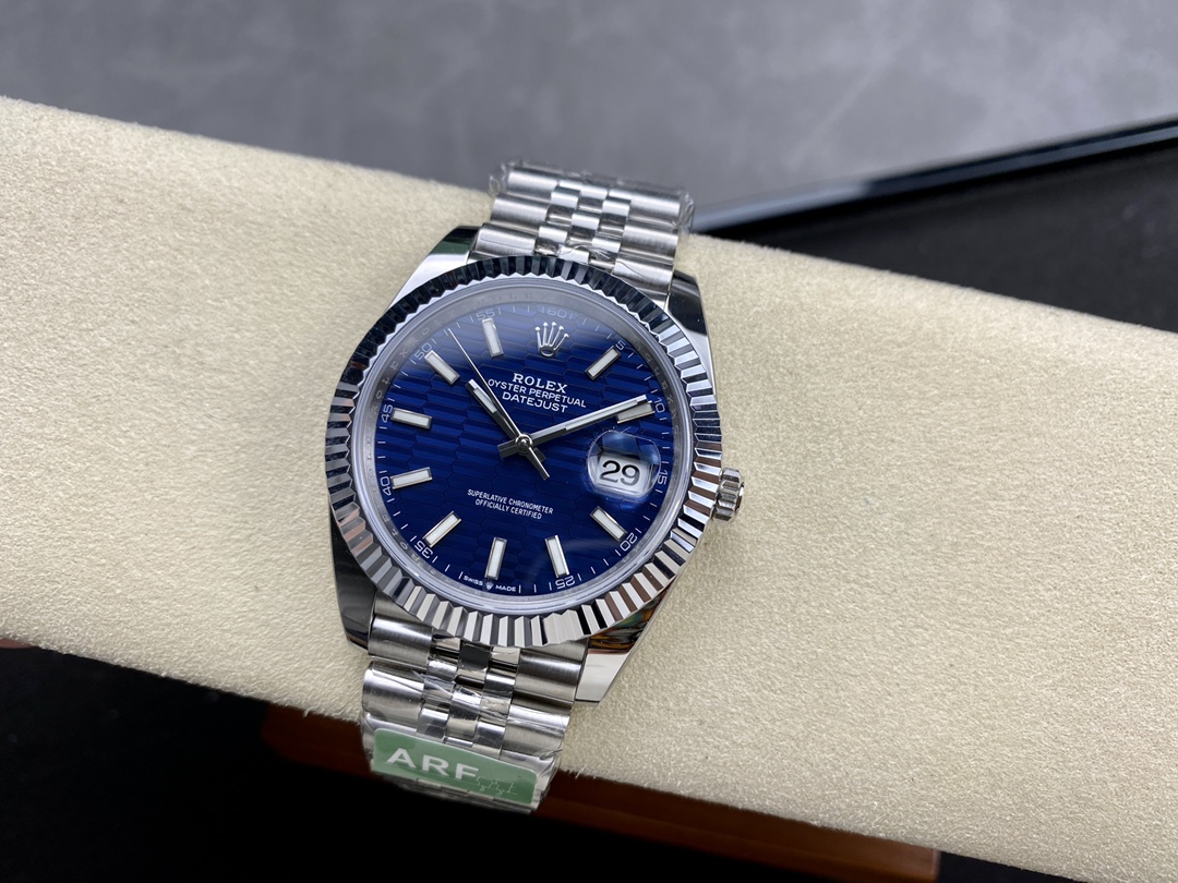 Rolex Datejust 41mm Stainless Steel 126334 Blue Index Jubilee Men's Watch