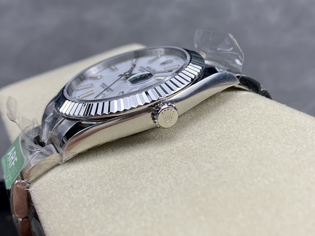 Rolex Datejust 41 Stainless Steel And White Gold White Dial M126334 0009 Men's Watch