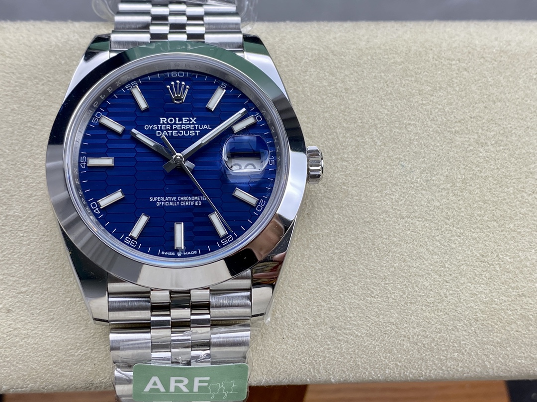 Rolex Datejust 41 Stainless Steel Smooth 126300 0024 Blue Stick Dial