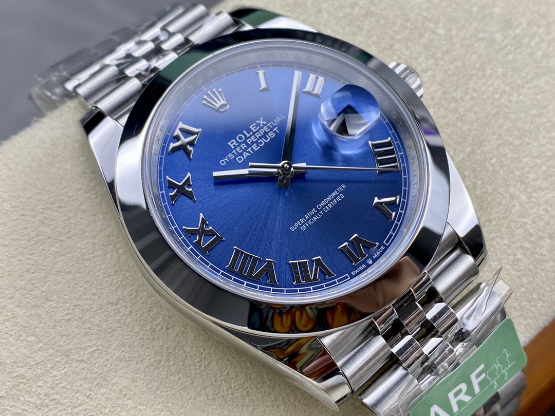 Rolex Datejust 41 Stainless Steel Blue Roman Dial Jubilee Bracelet M126300 0018 Men's Watch