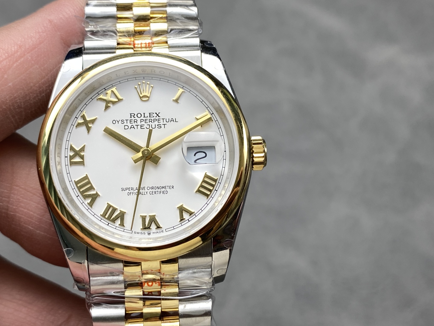 Rolex Datejust 36 Two Tone White Dial Roman Numerals 126203 0029