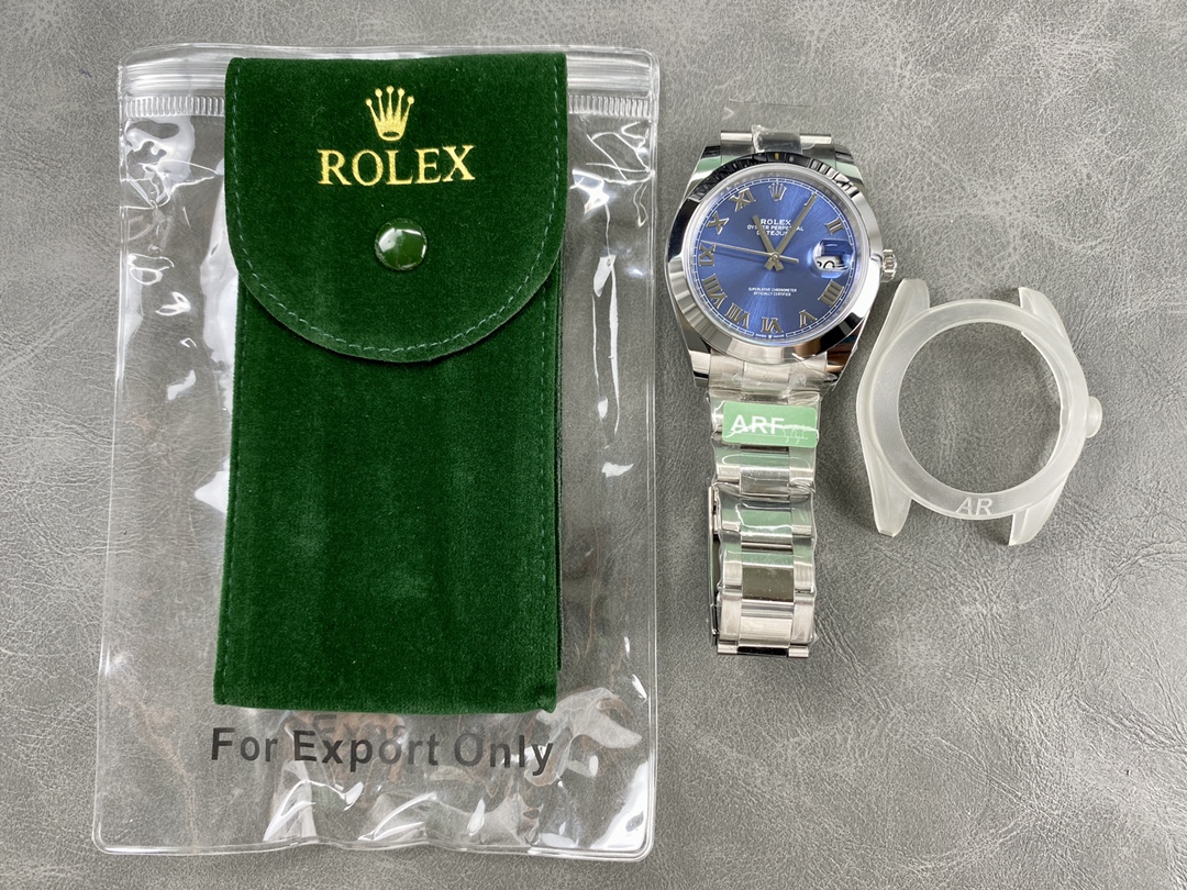 Rolex Datejust 41 Stainless Steel Azzuro Blue Roman Dial M126300 0017 Men's Watch